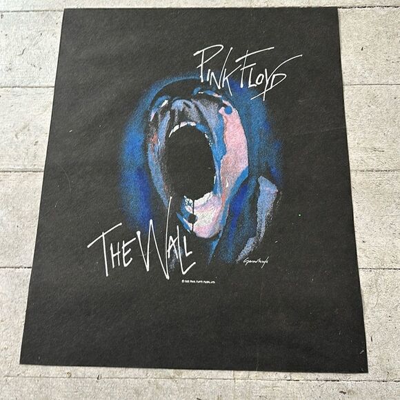 Vintage 82 Gerald Scarfe Pink Floyd The Wall Painting On Felted Fabric - Picture 1 of 6